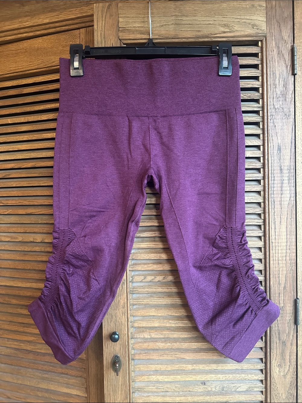 lululemon athletica Ruched Capri Leggings in Deep Plum